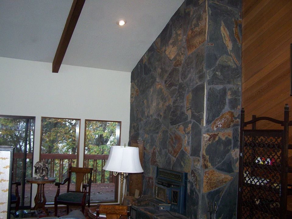 Slate fireplace