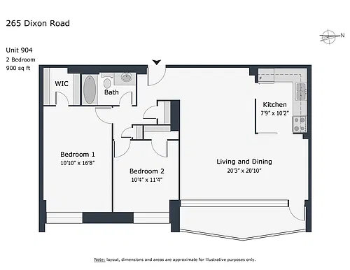 Floor plan 2 Bedroom - unit 609