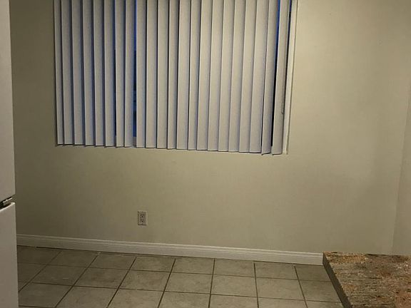 Tile floors in dining area
