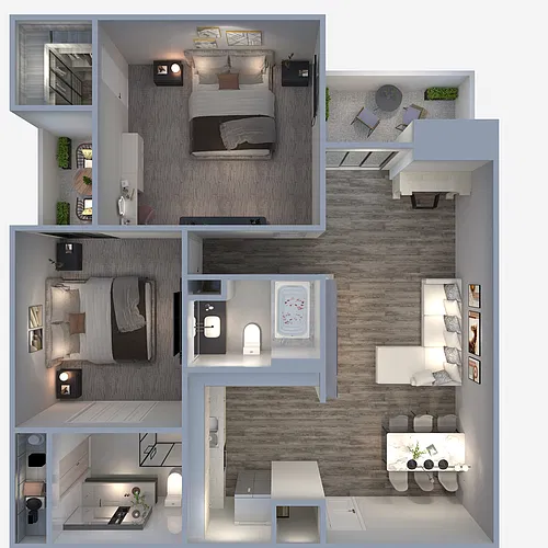 Floor plan 2 Bedroom 2 Bathroom