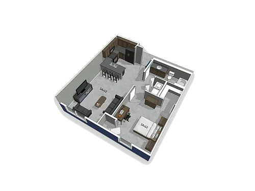 Floor plan 1 Bedroom