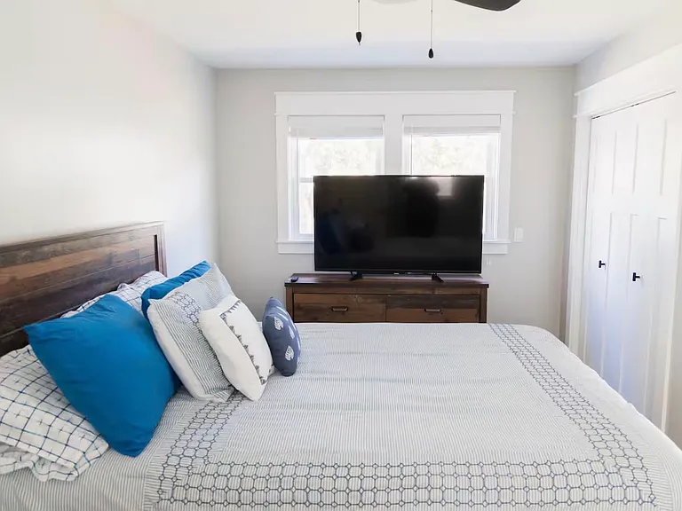 Primary bedroom with two large closets.