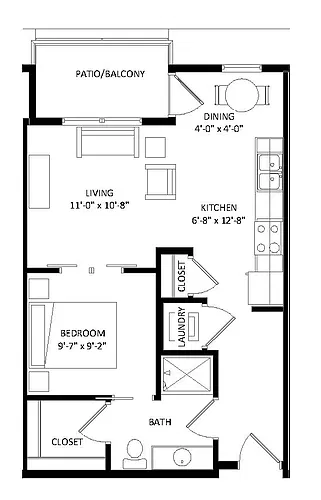 Floor plan Studio B SIM