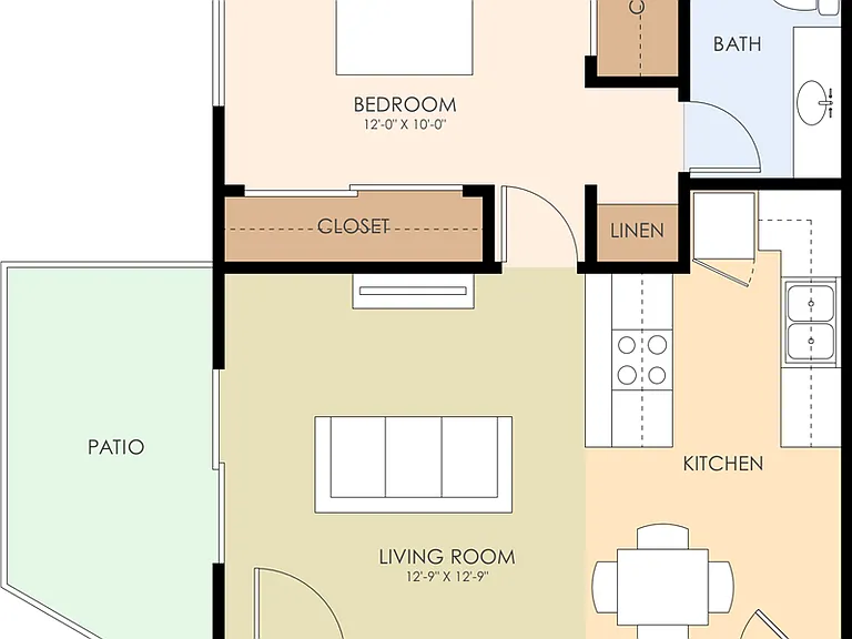 One Bedroom Floor Plan
