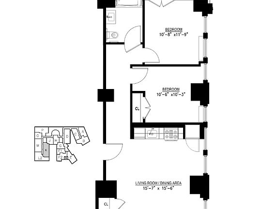 2nd image of 15 Park Row APT 4K