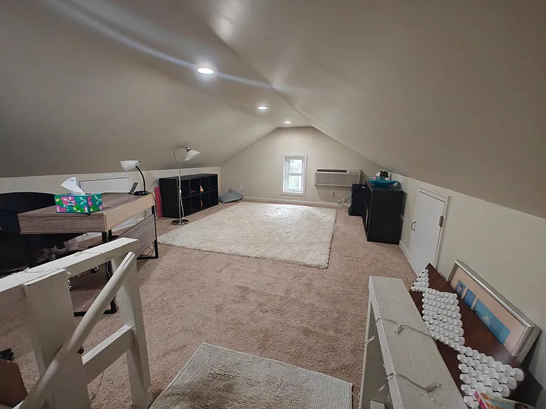Finished attic with HVAC, poss second office, playroom, 5th bedroom.
