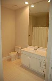 Bathroom with linen closet