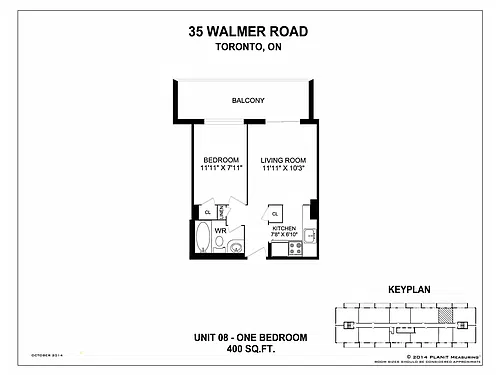 Floor plan 1 Bedroom 1 Bed 1 Bath 3