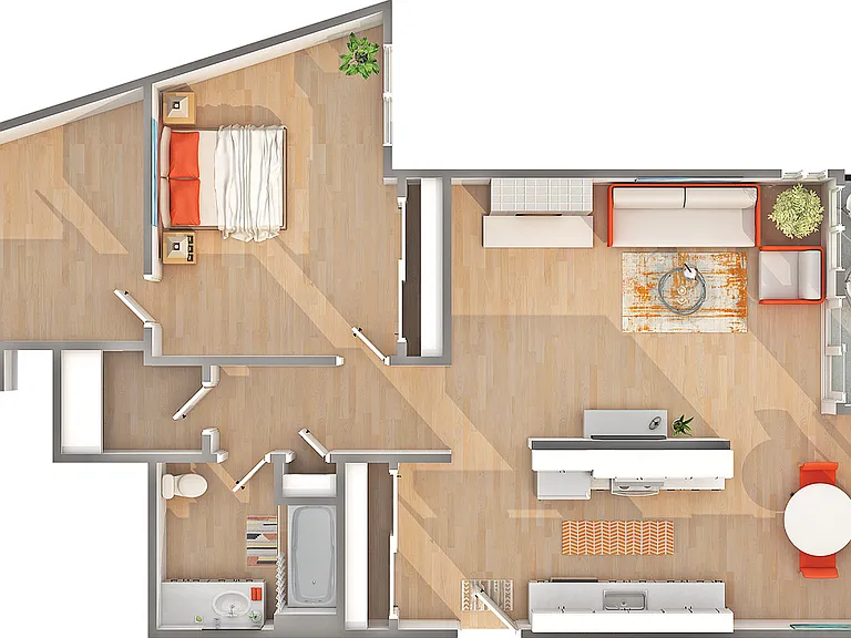 A10 | 1-Bedroom Floorplan A10 | 1-Bedroom Floorplan