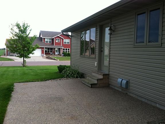 Exposed aggregate back patio