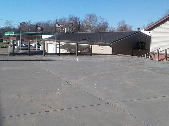 section of parking lot