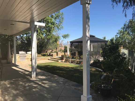 Back yard under balcony
