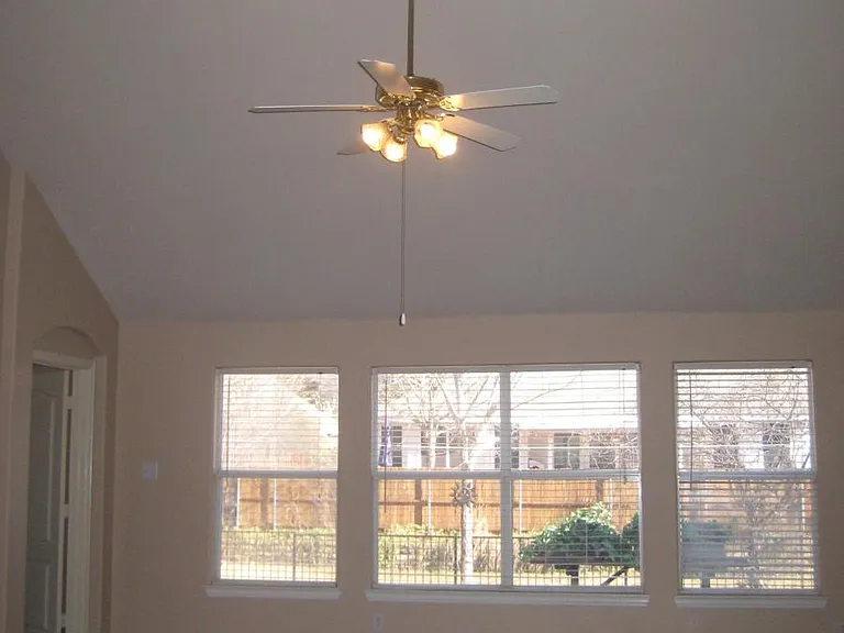 Family room with cathedral ceilings