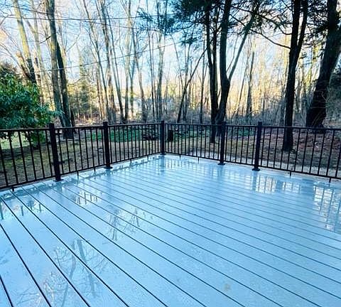 New Deck in view of woods