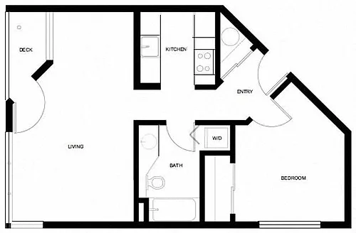 Floor plan 1x1 Small