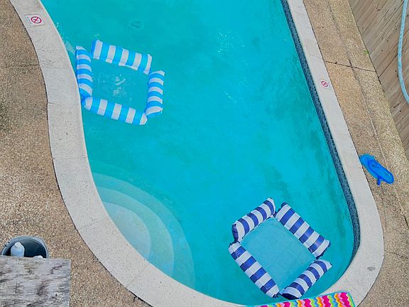 Inground pool on property