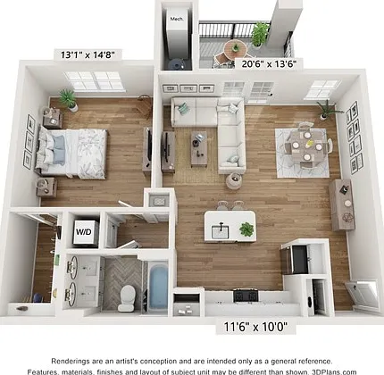 1 Bedroom Floor Plan 1 Bedroom Floor Plan