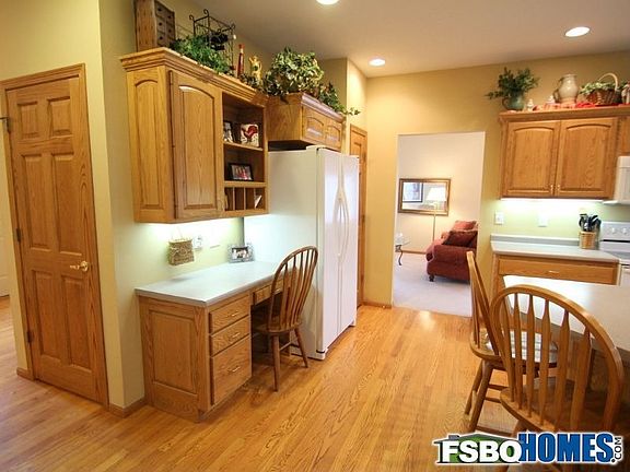 Built in Desk in Kitchen