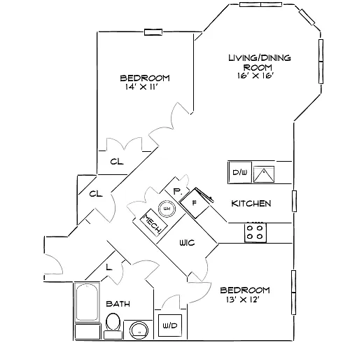 Floor plan Design 2A10-E