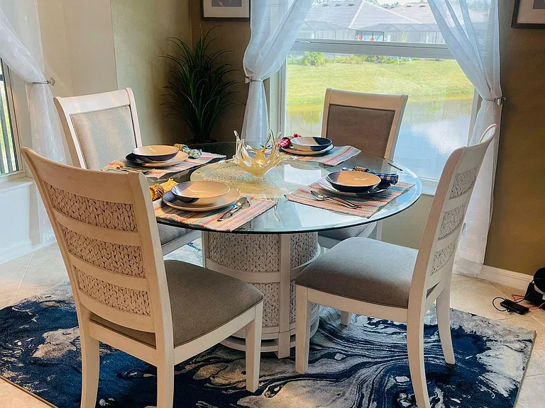 Lake facing Dinning area