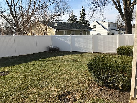 new fence in backyard