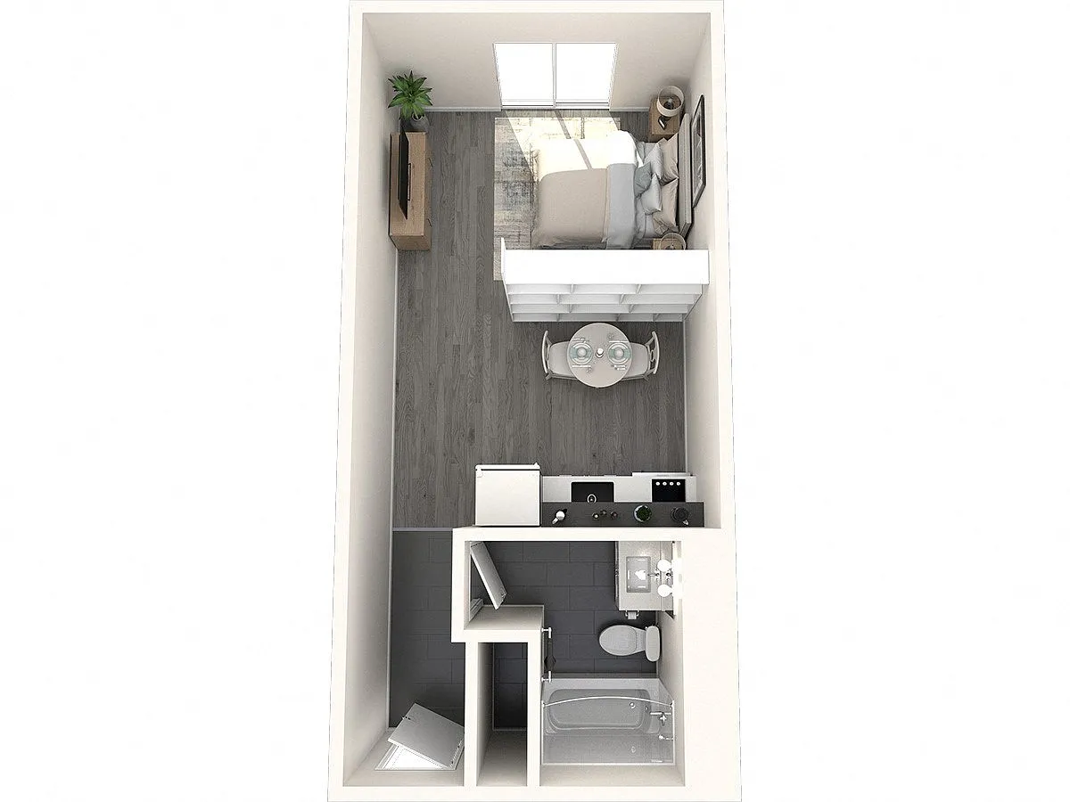 Floor plan Wing Back Parking Lot Studio