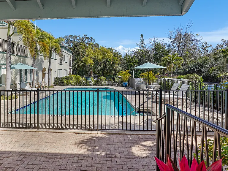 View of Pool from Front Door