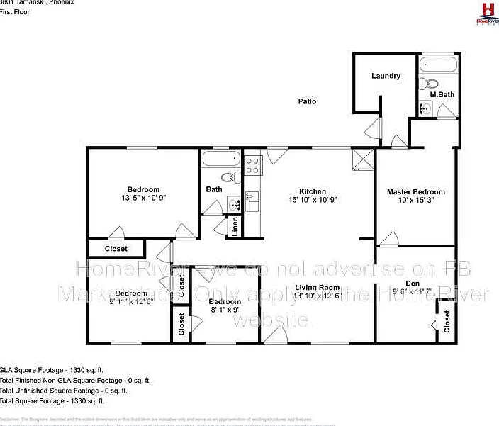 4 bed, 2.0 bath, 1310 sqft, $1,880 — Photo 2