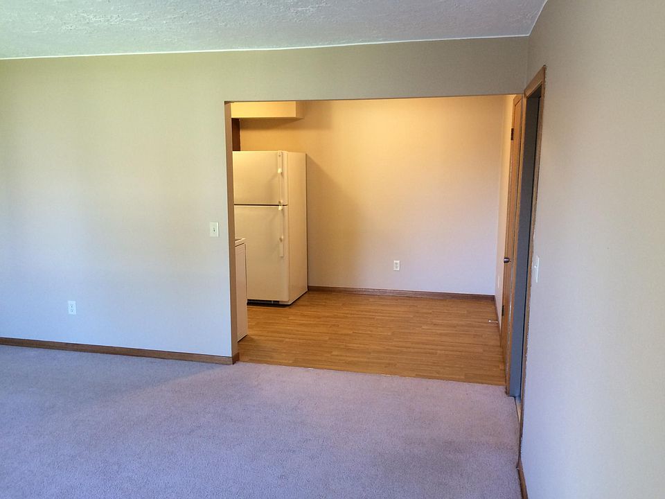 Looking into the kitchen from the living room.