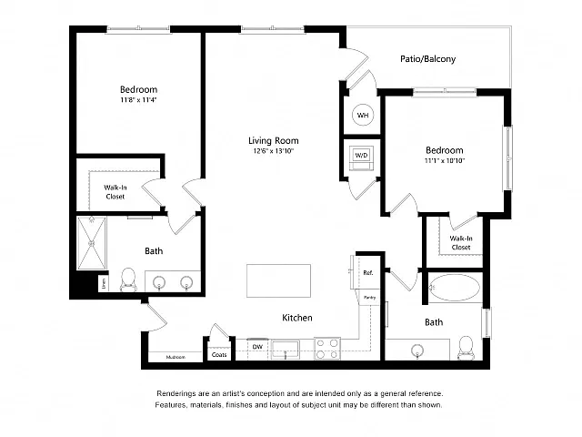 Floor plan 2X2 A