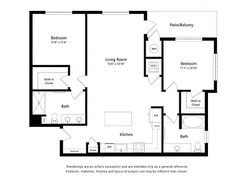 Floor plan 2X2 A