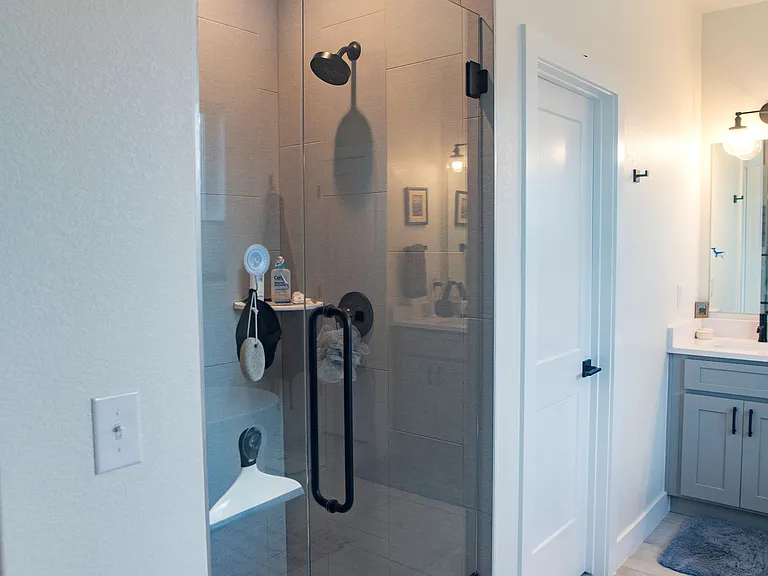 Master shower.