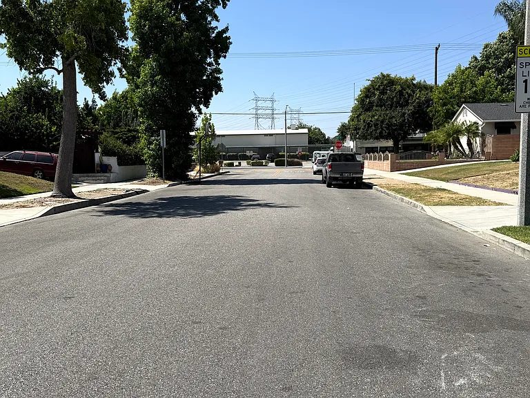 Street view looking to the left from the front of the home.