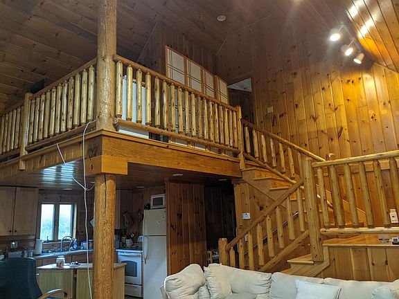 Stairs to loft, second bathroom and third bedroom