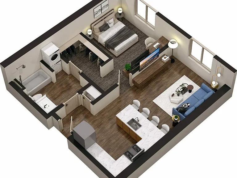1x1B Floorplan 1x1B Floorplan