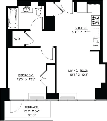 Floor plan 7K (Terrace 62sf)