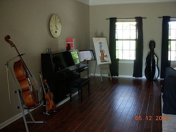 Formal Living Room Handscraped Asian Walnut Hardwood Floors