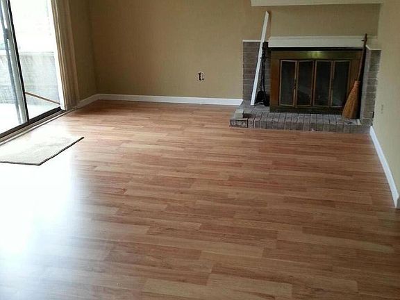 Living room with fireplace