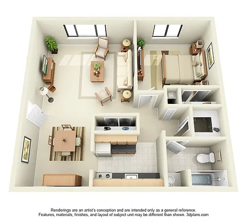 Floor plan 1 Bedroom