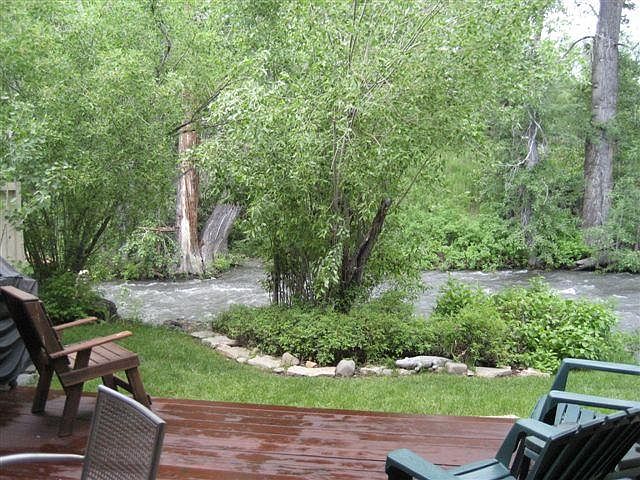 Private creekfront deck