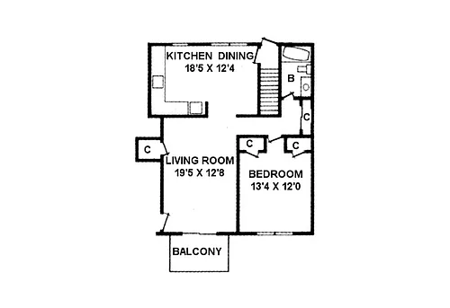 Floor plan One Bedroom