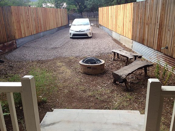 FIRE PIT WITH CUSTOM MADE BENCHES.