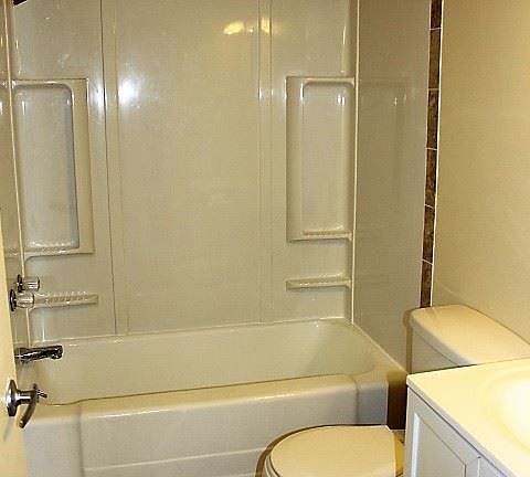 Clean updated bathroom
