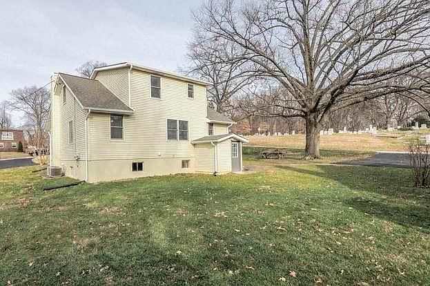 Back of home, basement door to washer and dryer