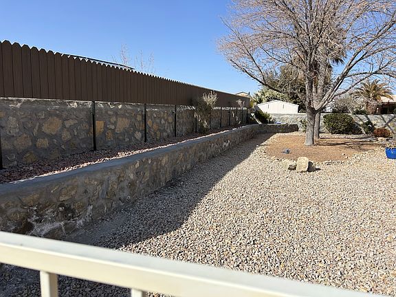 Backyard with Privacy Screen Wall