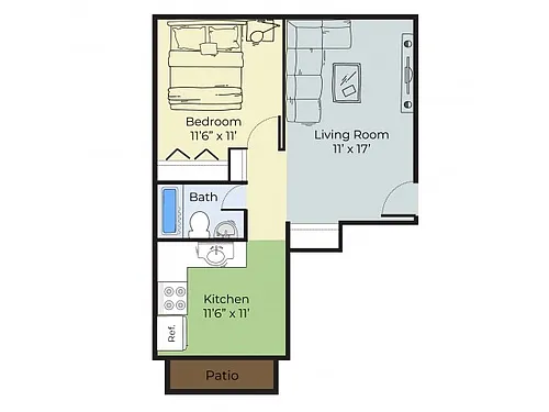 Floor plan One Bedroom