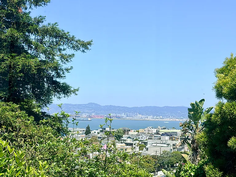 view of the East Bay from the sitting room