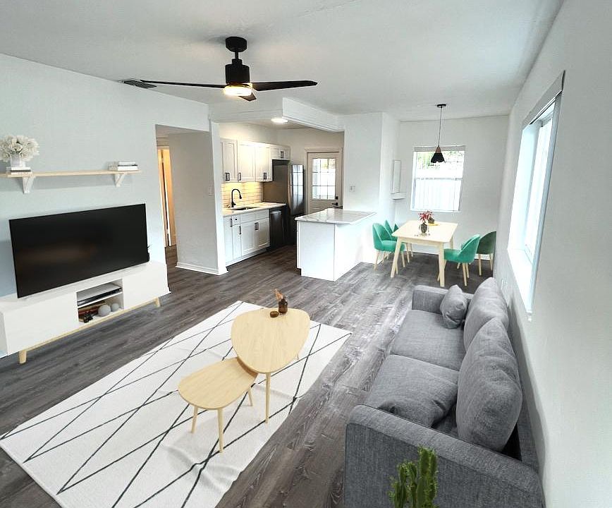 Living room / Dining - virtual staging
