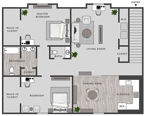 Floor plan B3 - 2X15