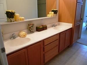 Two sinks in master bathroom